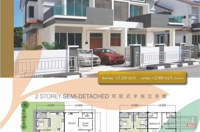 Taman Pasir Indah 2 Storey Semi Detach House Sungai Dua Permatang Pauh FOR SALE